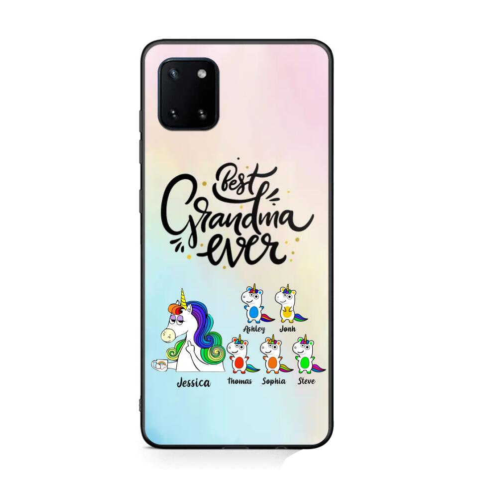 Personalized Best Grandma Ever Unicorn Kid Name Phonecase 3D Printed PNHY1212