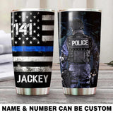 Personalized US Police with Name Laser Tumbler Printed QTHQ1212