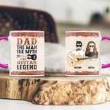 Personalized The Guitar Legend Dad & Daughter  Printed Accent Mug PNHQ1312