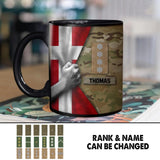 Personalized Danish Veteran/Soldier Camo Flag Black Mug Printed 22DEC-HY13