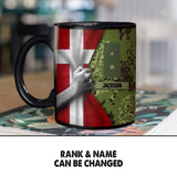 Personalized Danish Veteran/Soldier Camo Flag Black Mug Printed 22DEC-HY13