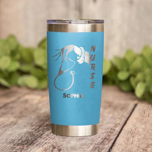 Personalized Nurse Tittle Laser Tumbler Printed QTHY1312