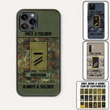 Personalized Once A Soldier Always A Soldier German Soldier/ Veteran Rank Camo Phonecase 3D Printed 22DEC-DT14