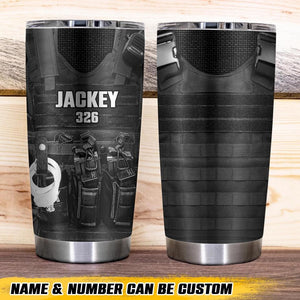 Personalized Police Uniform Tumbler Printed 22DEC-HQ15