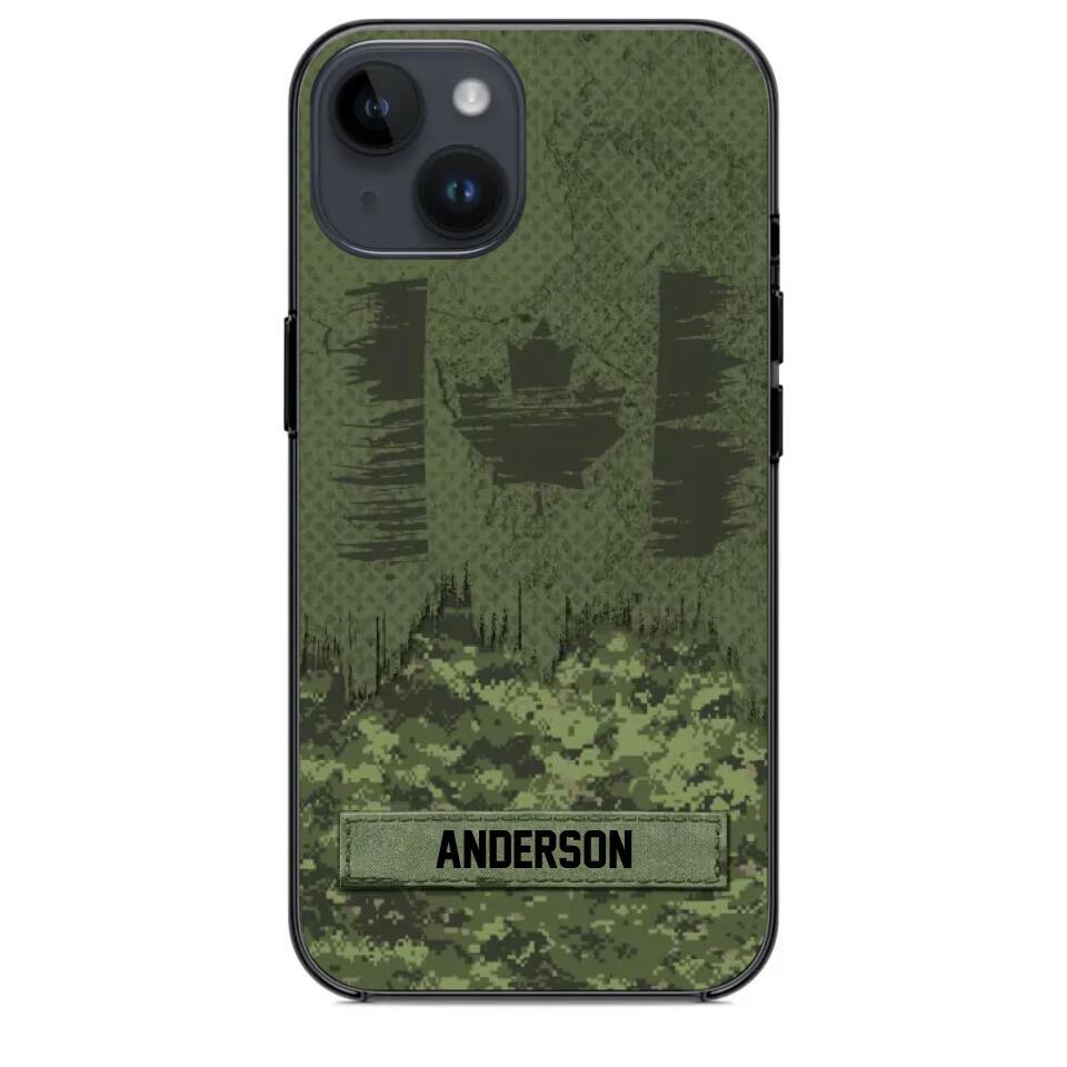 Personalized Canadian Soldier/Veteran Camo Phonecase 3D Printed 22DEC-DT15