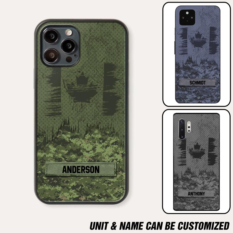 Personalized Canadian Soldier/Veteran Camo Phonecase 3D Printed 22DEC-DT15