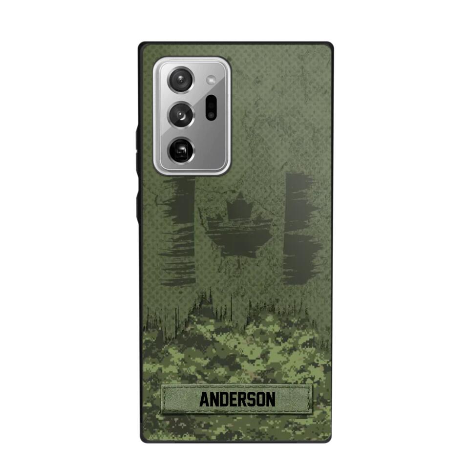 Personalized Canadian Soldier/Veteran Camo Phonecase 3D Printed 22DEC-DT15