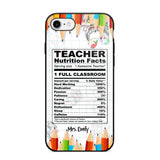 Personalized Teacher Nutrition Facts Phonecase Printed 22DEC-DT19