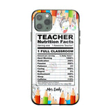 Personalized Teacher Nutrition Facts Phonecase Printed 22DEC-DT19