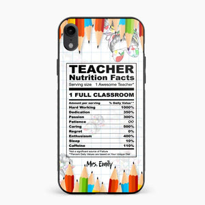 Personalized Teacher Nutrition Facts Phonecase Printed 22DEC-DT19