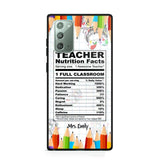 Personalized Teacher Nutrition Facts Phonecase Printed 22DEC-DT19