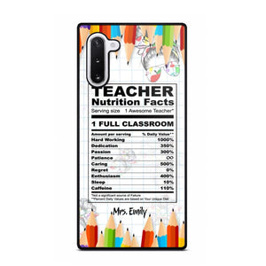 Personalized Teacher Nutrition Facts Phonecase Printed 22DEC-DT19