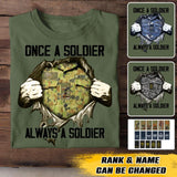 Personalized Once An Australian Solider Always A Solider Rank Camo Tshirt Printed 22DEC-HQ19