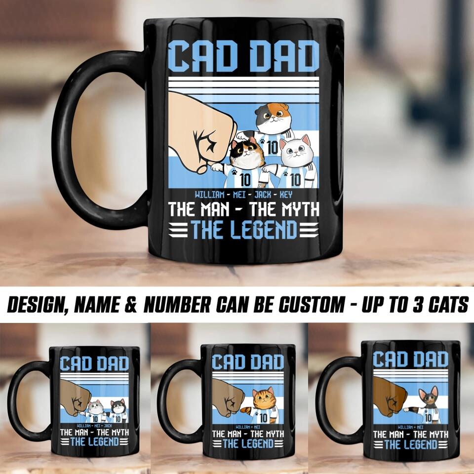 Personalized Cad Dad The man - The Myth The Legend Black Mug Printed PNHQ1912