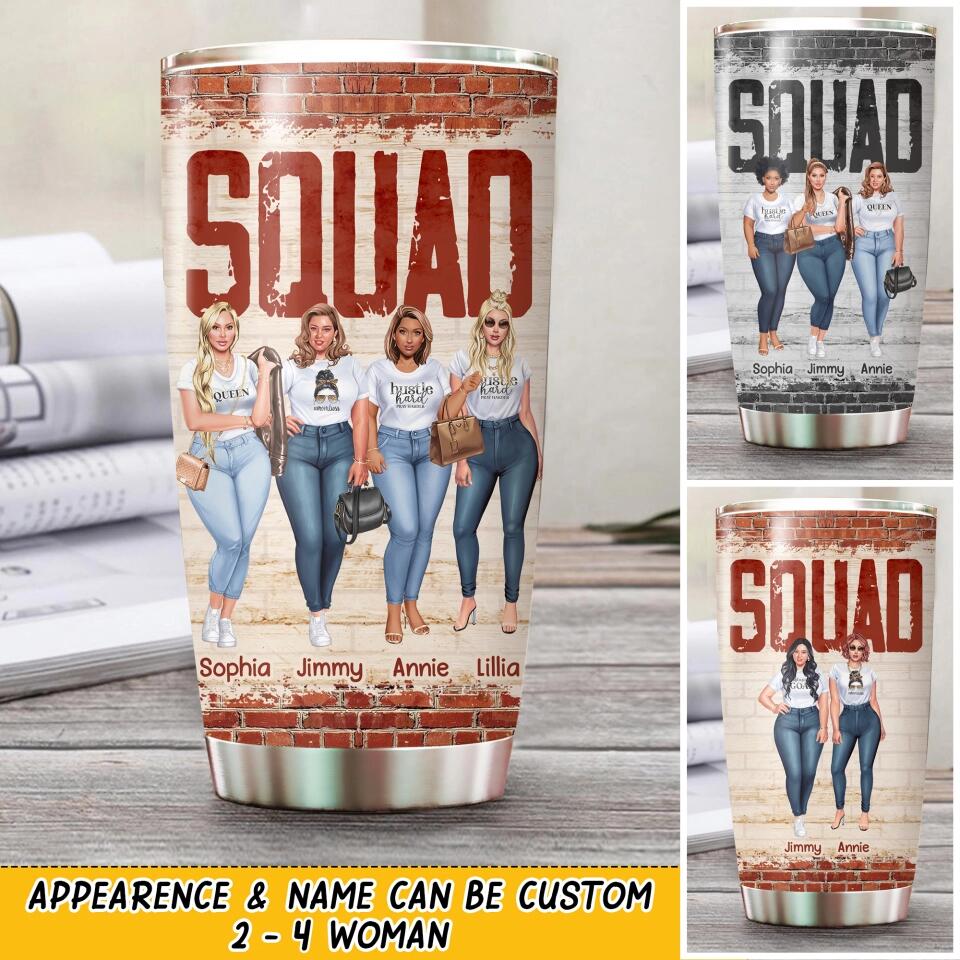 Personalized Squad Besties Gifts 3D Printed Tumbler 22DEC-HQ19