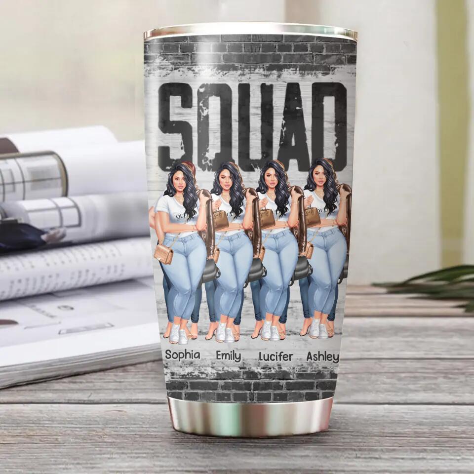 Personalized Squad Besties Gifts 3D Printed Tumbler 22DEC-HQ19