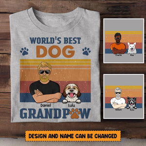 Personalized World's Best Dog Grandpaw Tshirt Printed QTHY2012