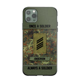 Personalized Once A Soldier Always A Soldier German Soldier/ Veteran Rank Camo Phonecase 3D Printed 22DEC-DT14