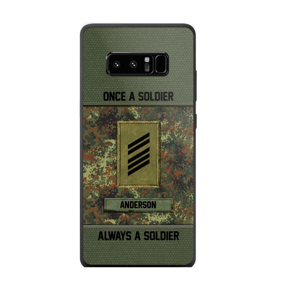 Personalized Once A Soldier Always A Soldier German Soldier/ Veteran Rank Camo Phonecase 3D Printed 22DEC-DT14