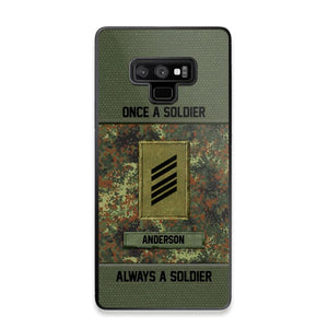 Personalized Once A Soldier Always A Soldier German Soldier/ Veteran Rank Camo Phonecase 3D Printed 22DEC-DT14