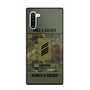 Personalized Once A Soldier Always A Soldier German Soldier/ Veteran Rank Camo Phonecase 3D Printed 22DEC-DT14