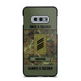 Personalized Once A Soldier Always A Soldier German Soldier/ Veteran Rank Camo Phonecase 3D Printed 22DEC-DT14