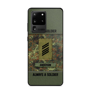 Personalized Once A Soldier Always A Soldier German Soldier/ Veteran Rank Camo Phonecase 3D Printed 22DEC-DT14