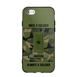 Personalized Once A Soldier Always A Soldier Sweden Soldier/ Veteran Rank Camo Phonecase 3D Printed 22DEC-DT14