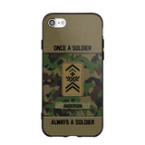 Personalized Once A Soldier Always A Soldier Swiss Soldier/ Veteran Rank Camo Phonecase 3D Printed 22DEC-DT14