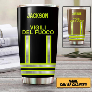 Personalized Italian Firefighter Tumbler Printed 22DEC-HY20