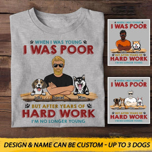 Personalized Dog Dad Tshirt Printed 22DEC-HY21