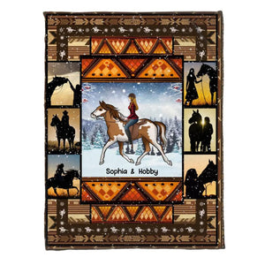 Personalized Girl Love Horse Quilt Blanket Printed 22DEC-HQ27