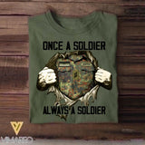 Personalized Once A German Solider Always A Solider Rank Camo Tshirt Printed 22DEC-HQ19