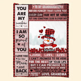 Personalized Grandma & Kid Christmas Gifts Quilt Blanket Printed 22DEC-HQ28