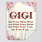 Personalized Grandma Gigi Mommy Aunt Your Own Title We Love You Kid Name Quilt Blanket Printed QTHY2812