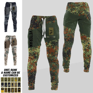 Personalized German veteran/soldier 3D Sweatpants printed QTDT3012