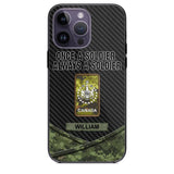 Personalized Canadian Once A Soldier Always A Soldier Camo Phonecase 3D Printed 23JAN-HY03