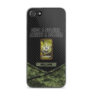 Personalized Canadian Once A Soldier Always A Soldier Camo Phonecase 3D Printed 23JAN-HY03