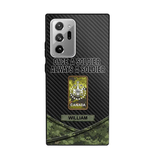 Personalized Canadian Once A Soldier Always A Soldier Camo Phonecase 3D Printed 23JAN-HY03