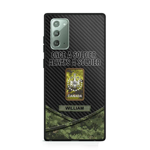 Personalized Canadian Once A Soldier Always A Soldier Camo Phonecase 3D Printed 23JAN-HY03