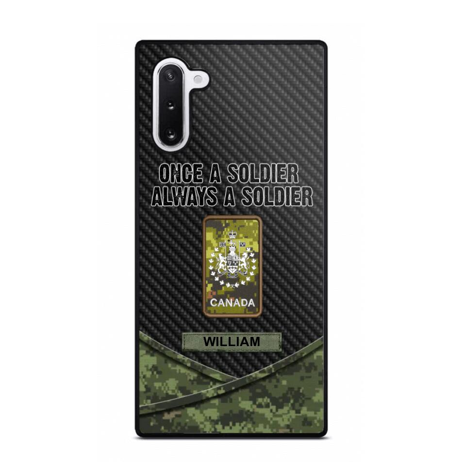 Personalized Canadian Once A Soldier Always A Soldier Camo Phonecase 3D Printed 23JAN-HY03