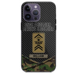 Personalized Swiss Once A Soldier Always A Soldier Camo Phonecase 3D Printed 23JAN-HY03