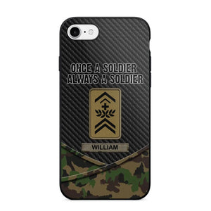 Personalized Swiss Once A Soldier Always A Soldier Camo Phonecase 3D Printed 23JAN-HY03