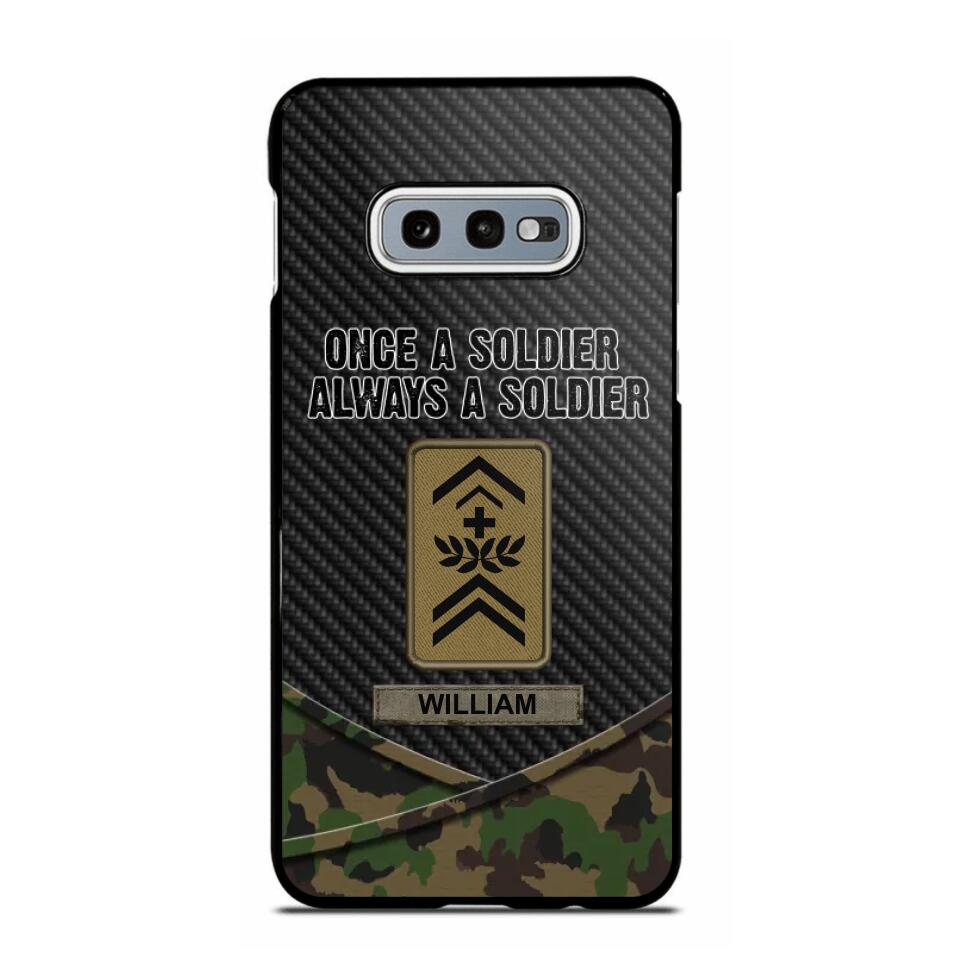 Personalized Swiss Once A Soldier Always A Soldier Camo Phonecase 3D Printed 23JAN-HY03