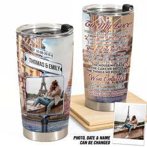 Personalized To My Love When I Tell You I Love You I Don't Say It Out of Habit Or To Make Conversation I Say It To Remind You That You Are The Best Thing Couple Tumbler Printed PNDT040123