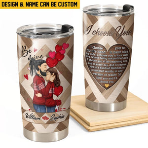 Personalized Couple Happy Valentines Day Tumbler Printed PNHQ0601