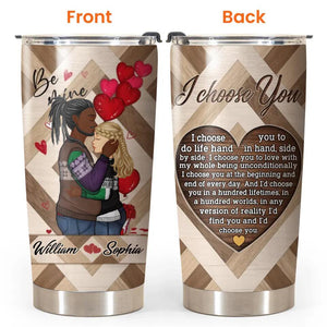 Personalized Couple Happy Valentines Day Tumbler Printed PNHQ0601