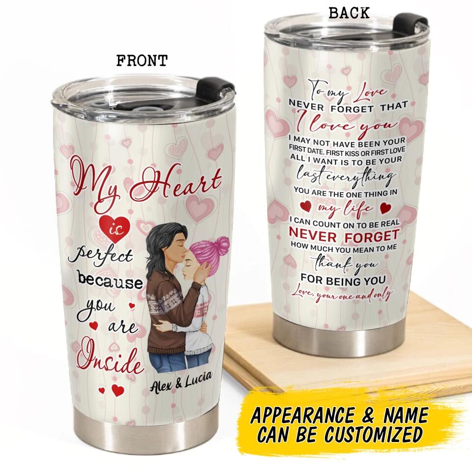 Personalized Couple Happy Valentines Day Tumbler Printed PNHY0601