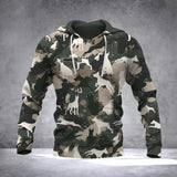 Personalized Doberman Camo Hoodie Or Zip Hoodie 3D Printed QTDT0601
