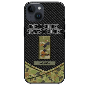 Personalized Australian Once A Soldier Always A Soldier Camo Phonecase 3D Printed 23JAN-HY03